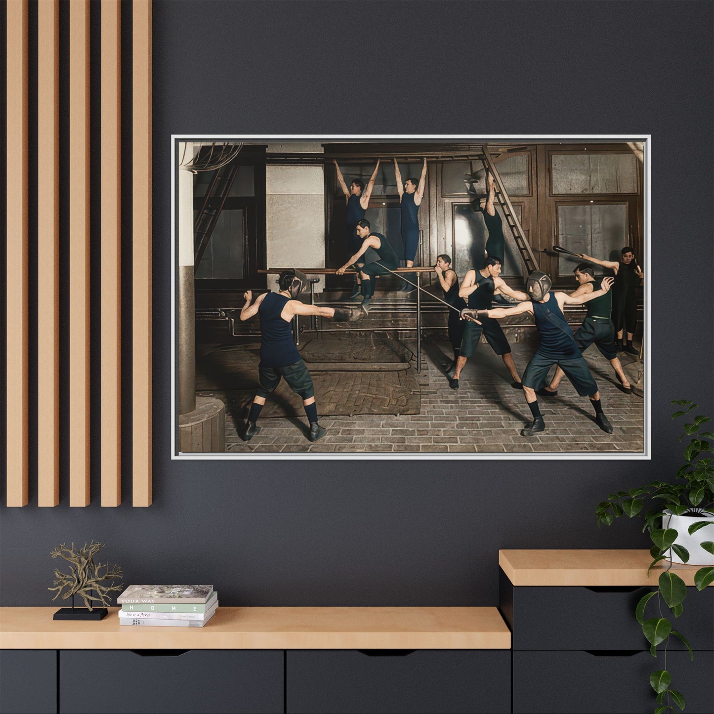 athlétisme 038 | Framed Vintage Photo - Matte Canvas