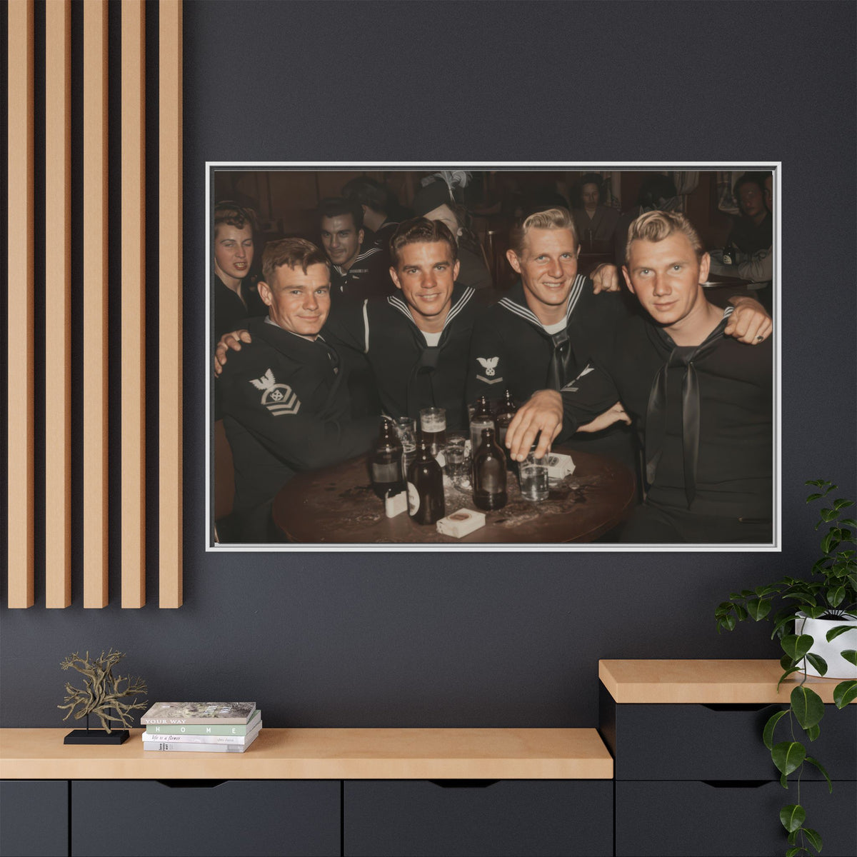 hommes 007 | Framed Vintage Photo - Matte Canvas2