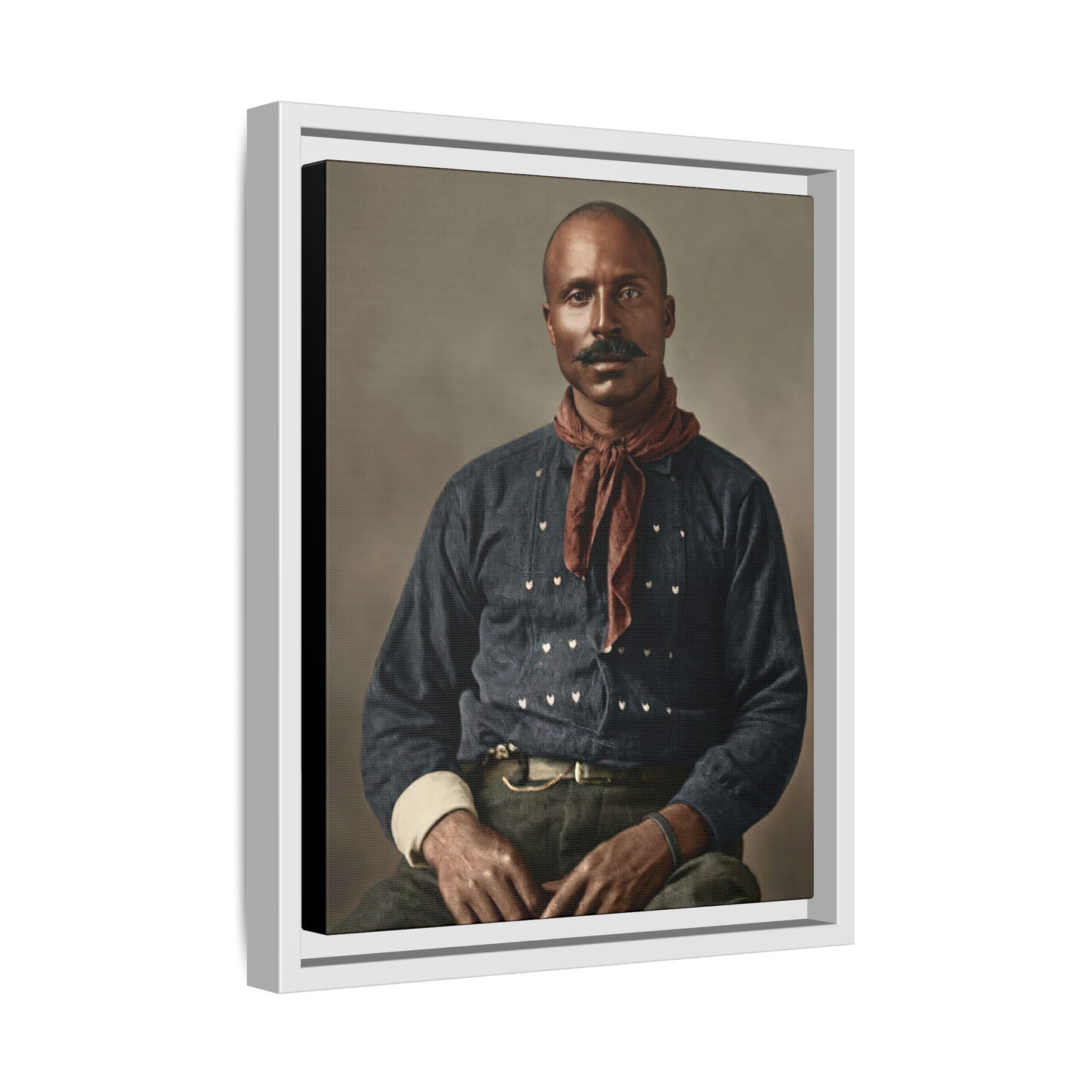 celibataire 017 | Framed Vintage Photo - Matte Canvas