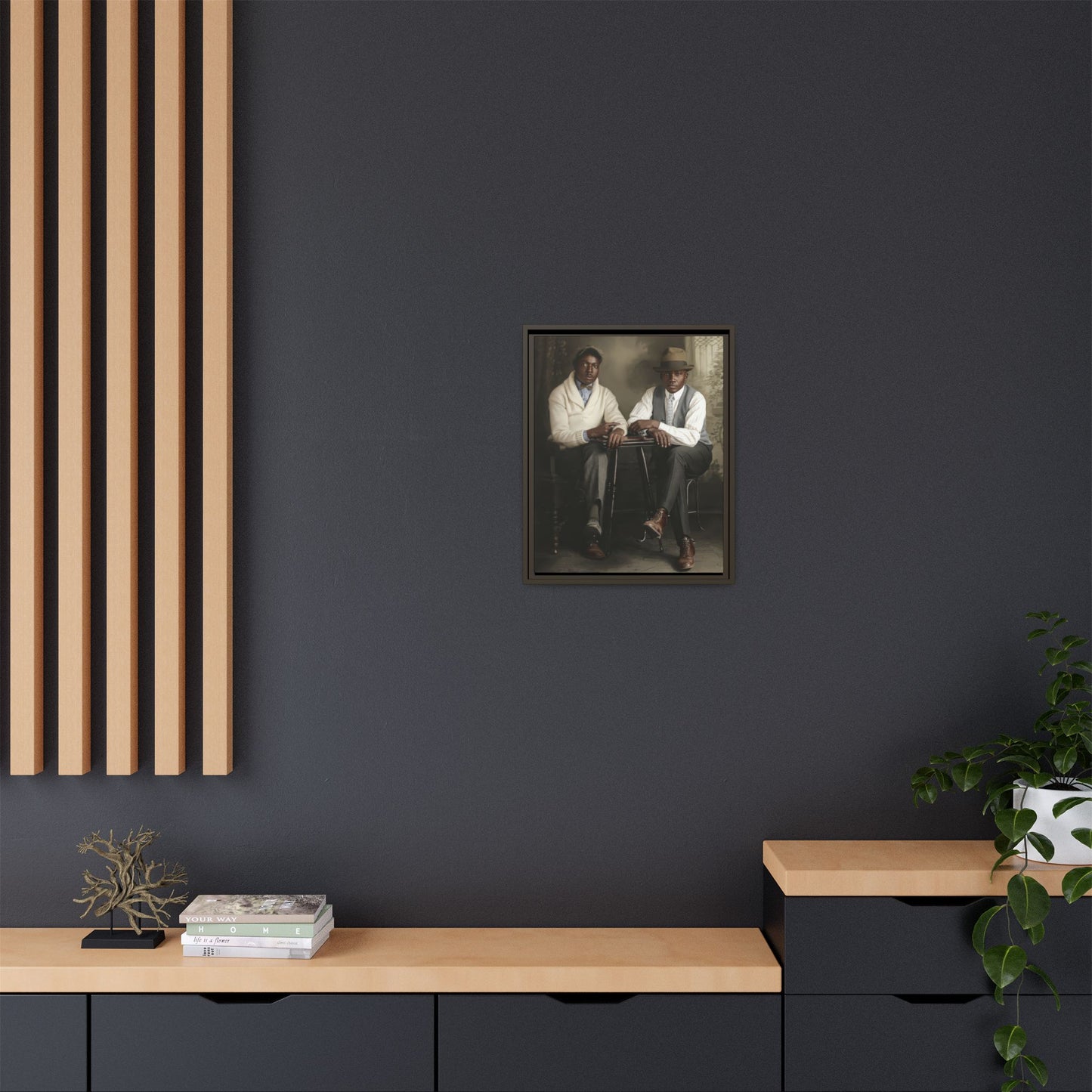 paire 047 | Framed Vintage Photo - Matte Canvas