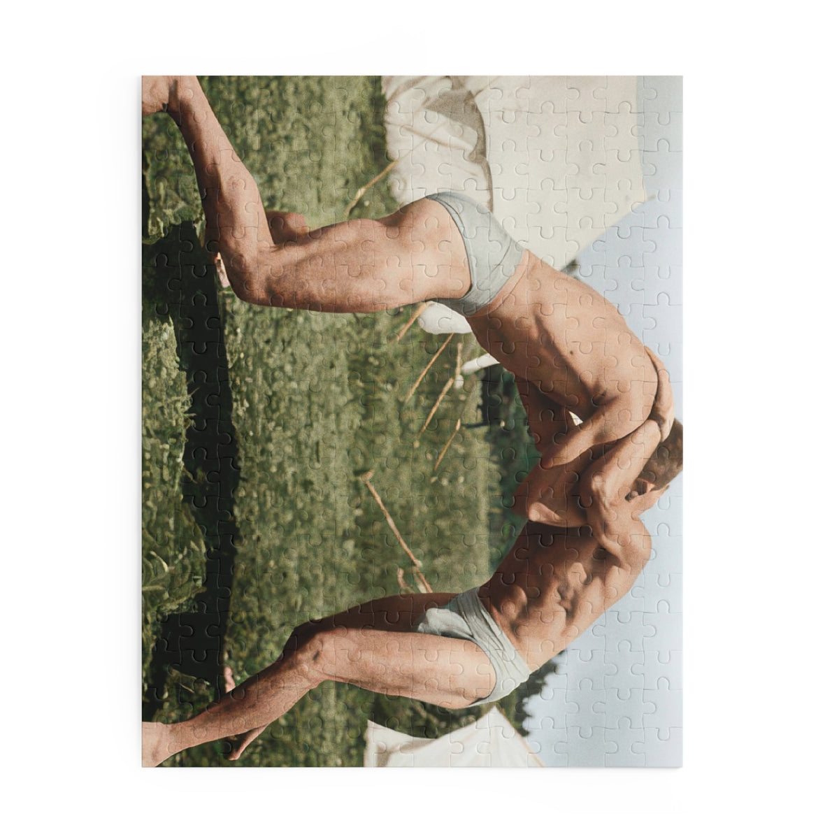 LGBTQ+ Heritage Jigsaw Puzzle — Outdoor Wrestlers Before Canvas Tents | athlétisme 019