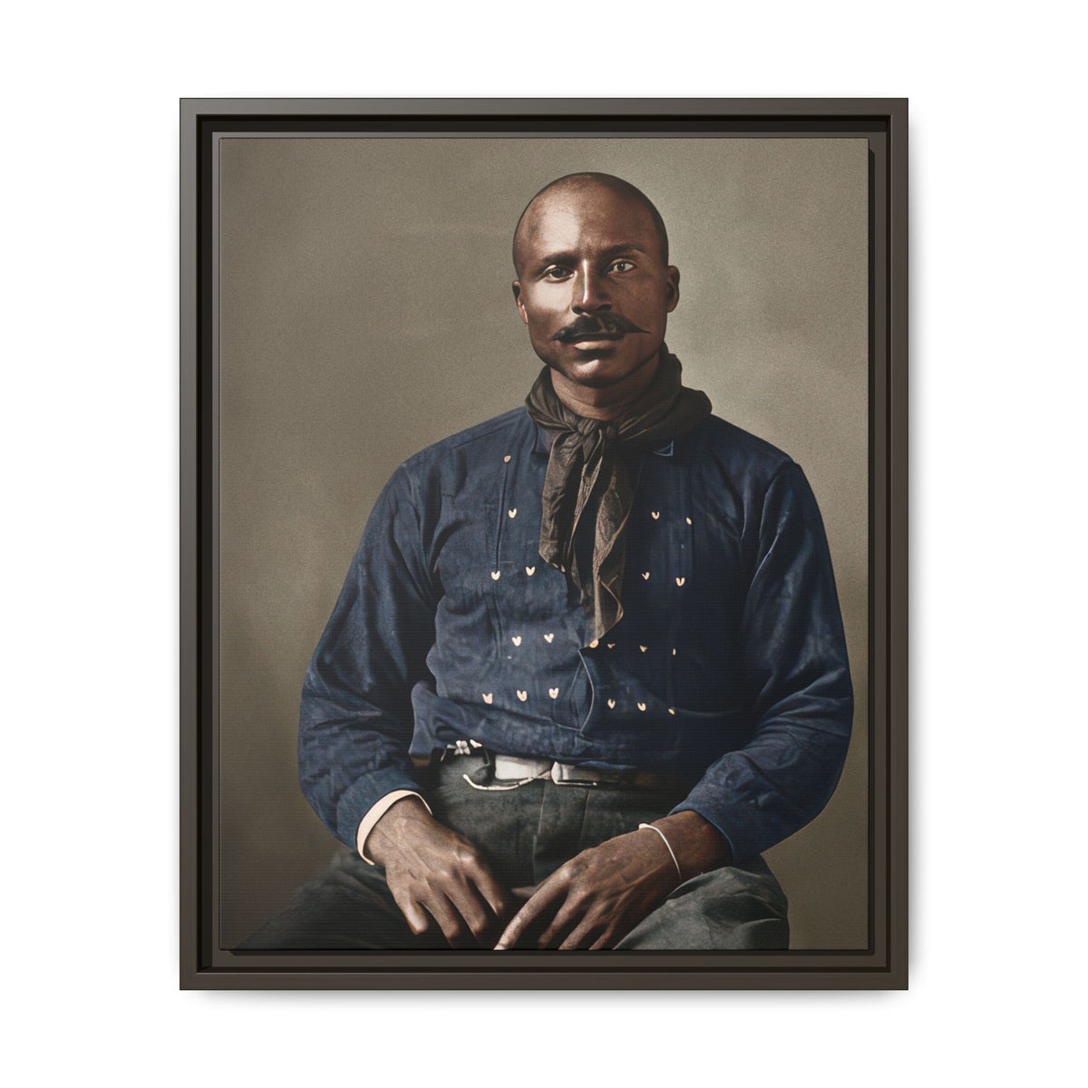 celibataire 017 | Framed Vintage Photo - Matte Canvas