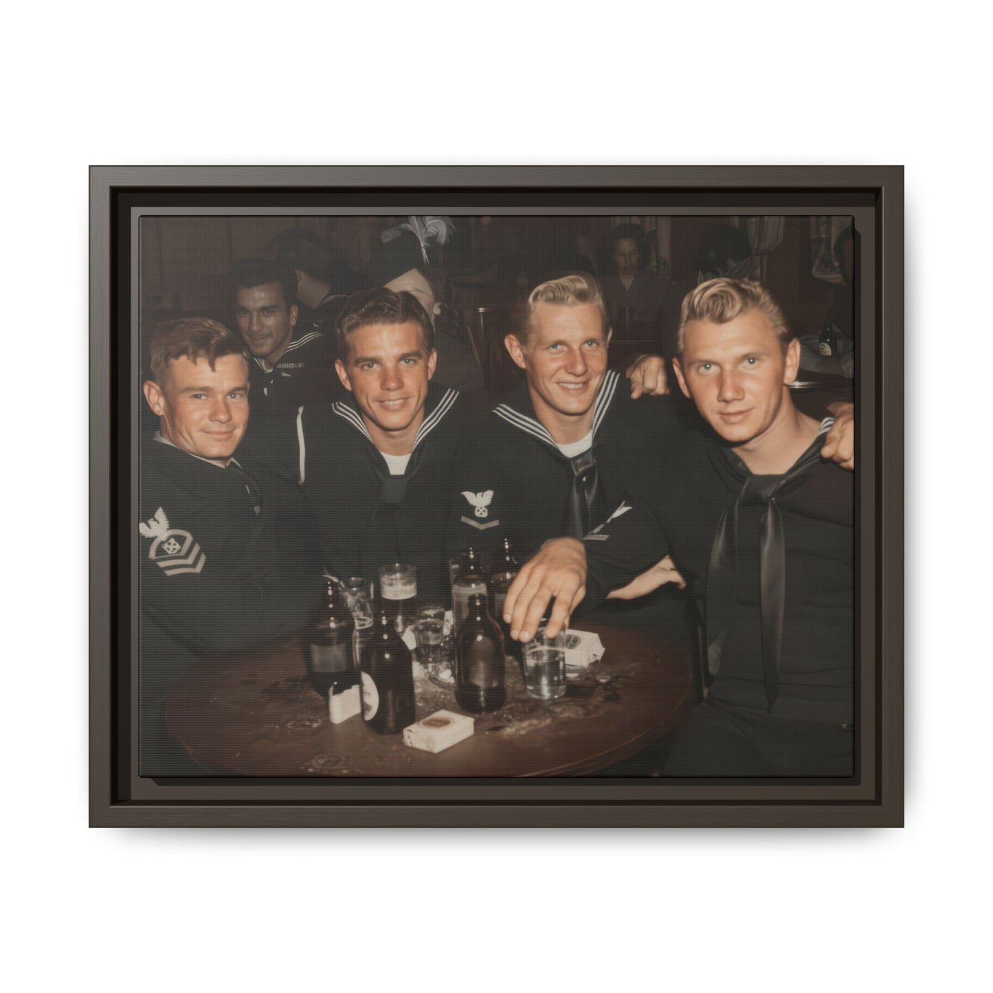 hommes 007 | Framed Vintage Photo - Matte Canvas