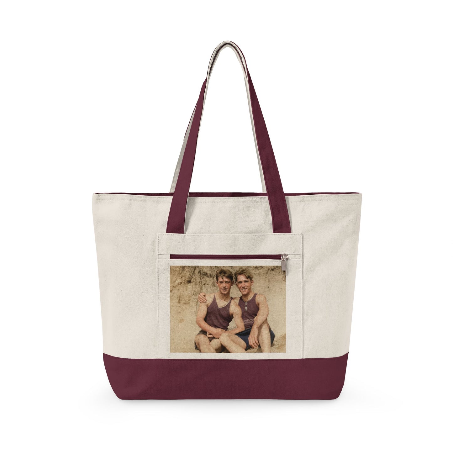 Everyday carry tote with vintage summer portrait image 