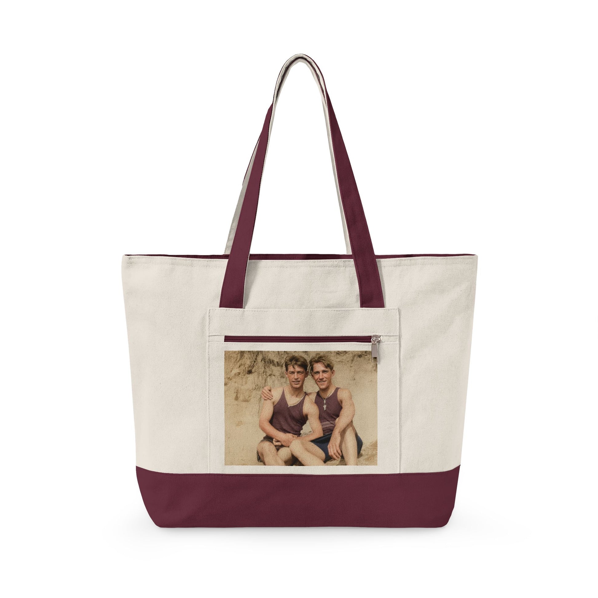 Everyday carry tote with vintage summer portrait image 