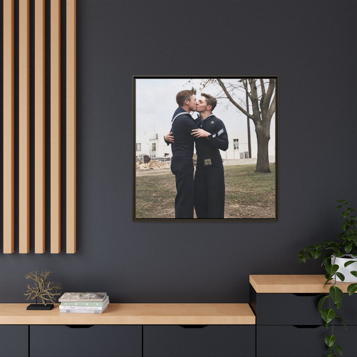 paire 034 | Framed Vintage Photo - Matte Canvas
