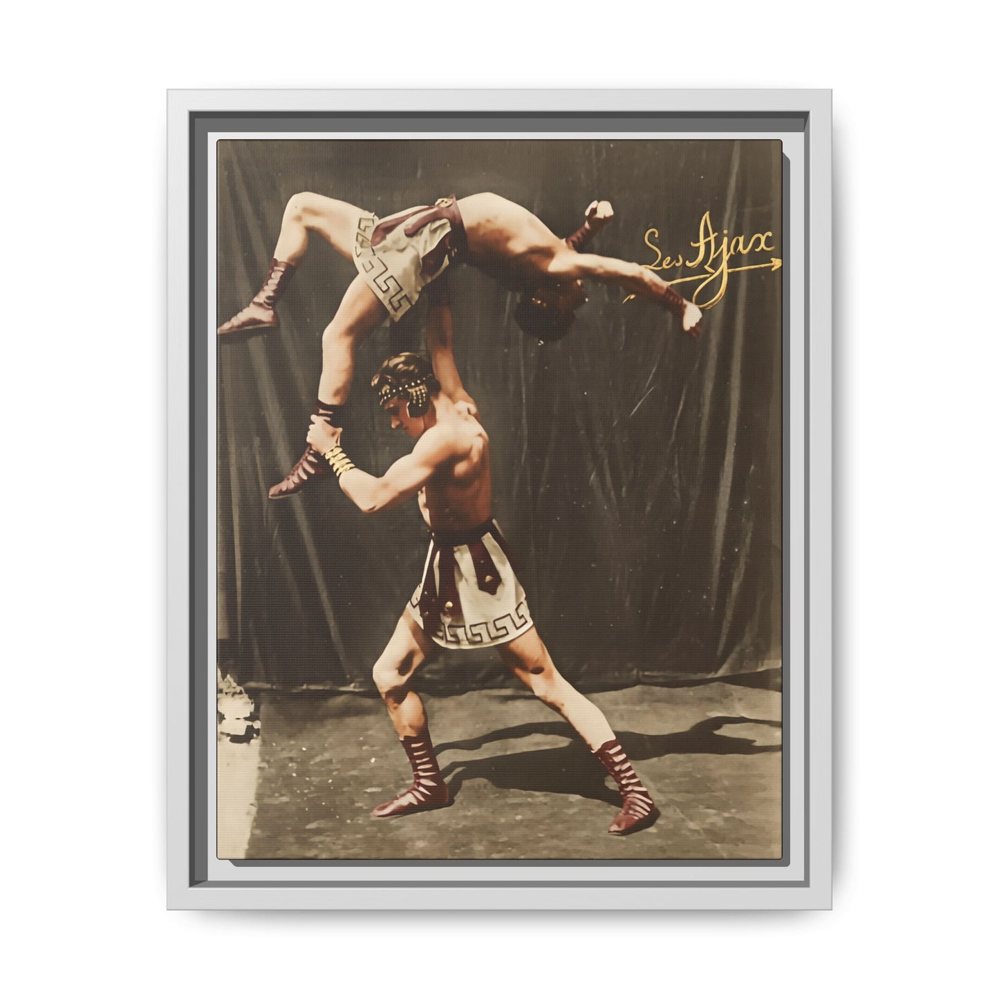 athlétisme 012 | Framed Vintage Photo - Matte Canvas