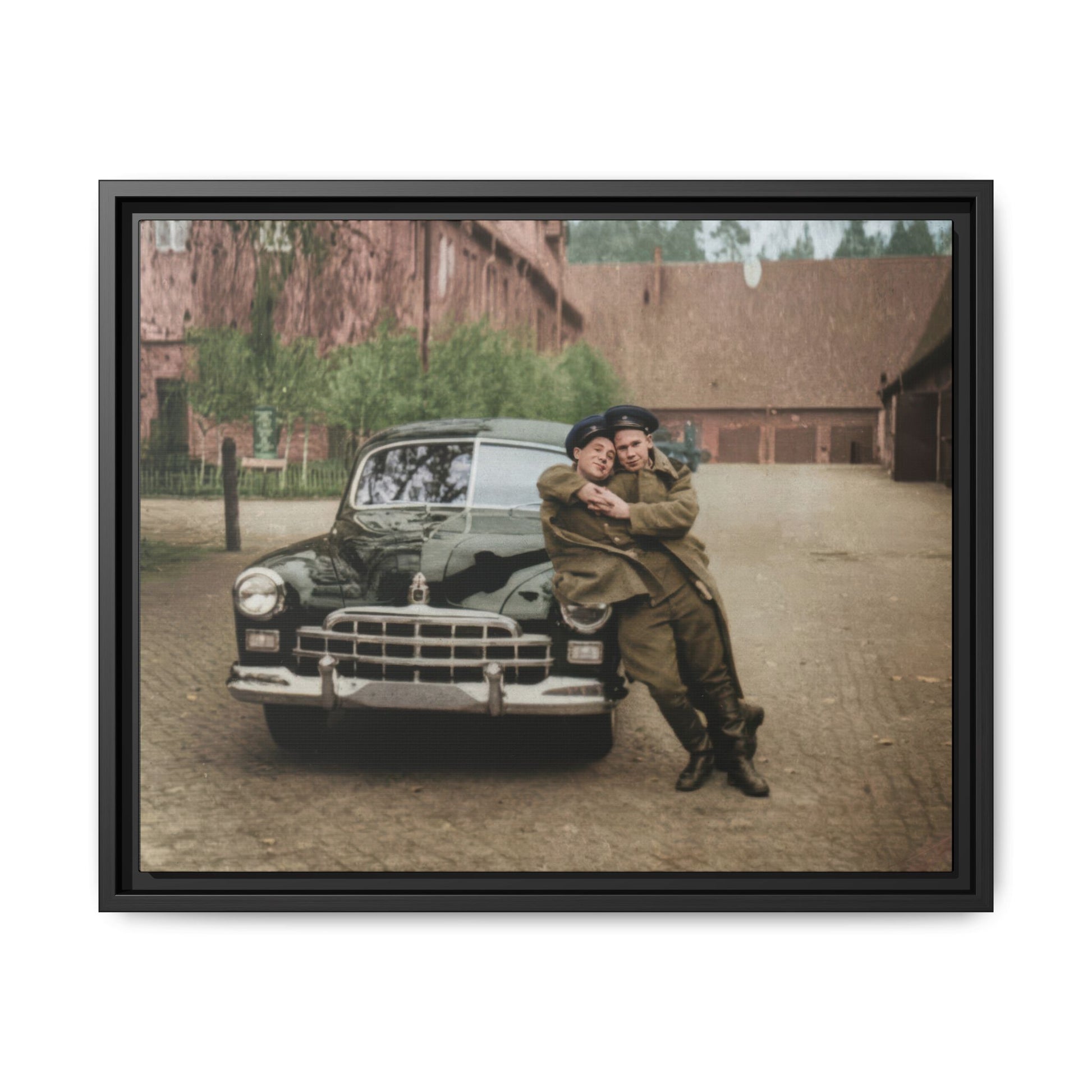 historic outdoor portrait vintage military photo archival canvas print