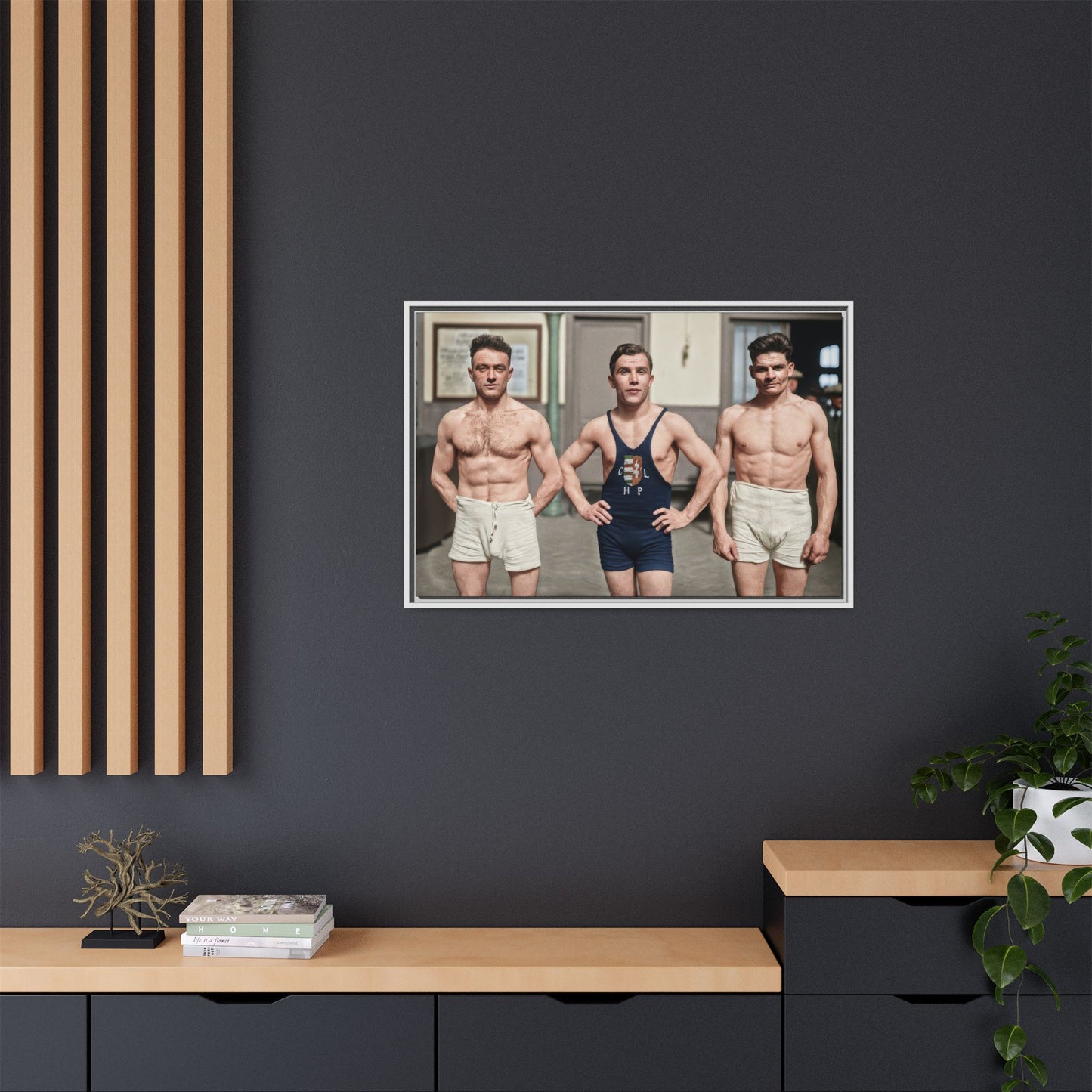 athlétisme 043 | Framed Vintage Photo - Matte Canvas