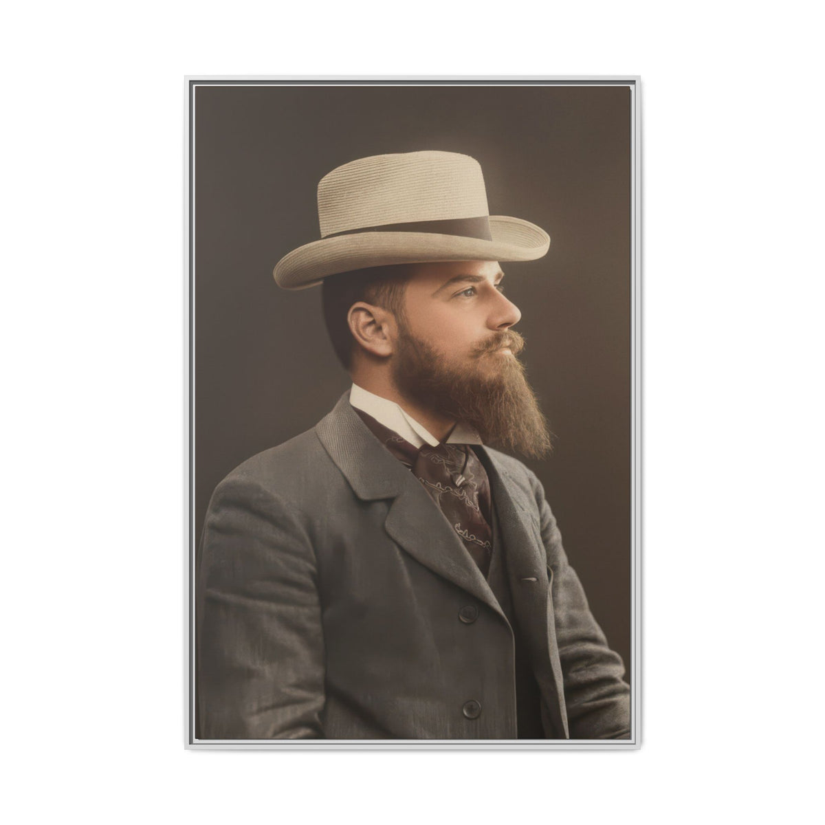 celibataire 014 | Framed Vintage Photo - Matte Canvas