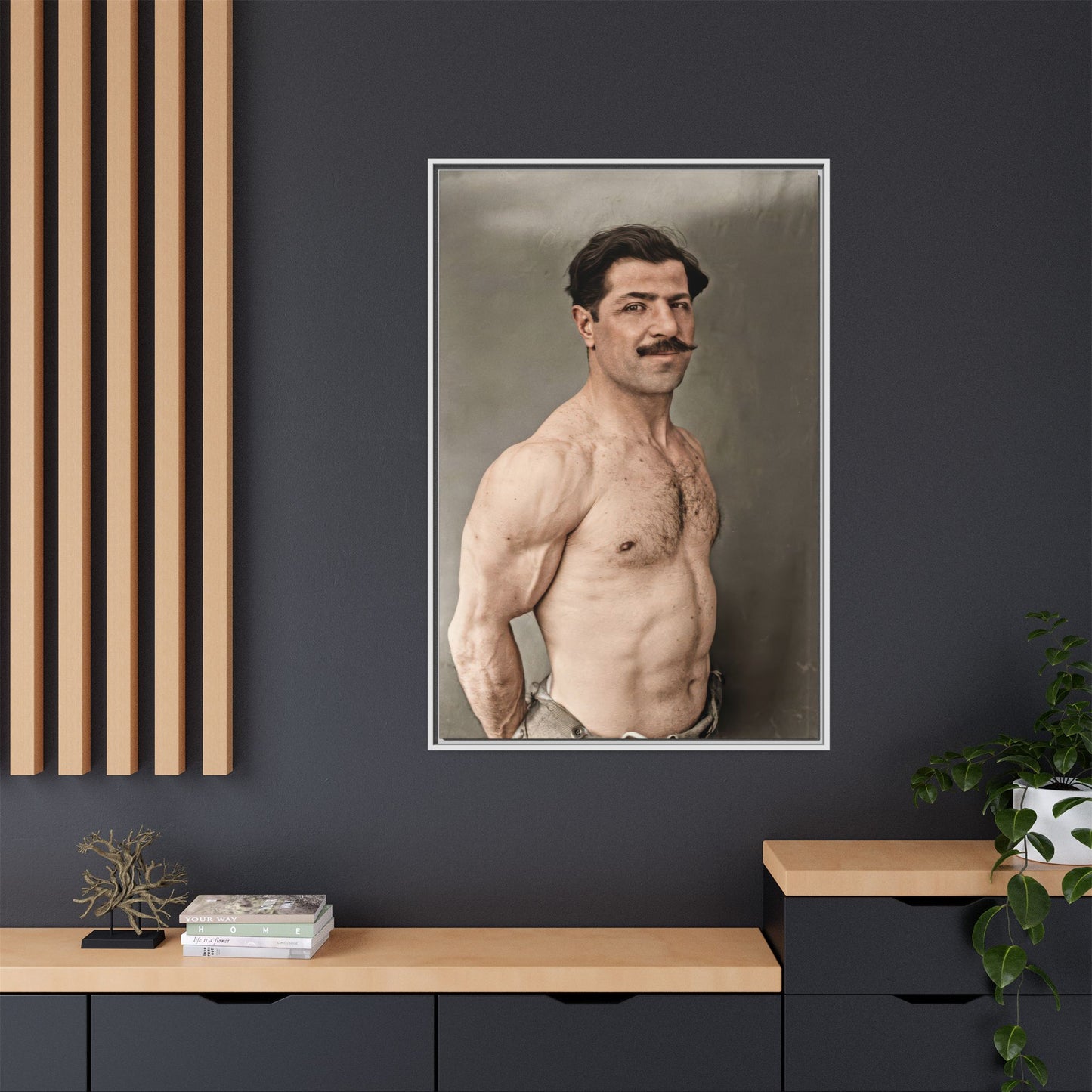 athlétisme 024 | Framed Vintage Photo - Matte Canvas