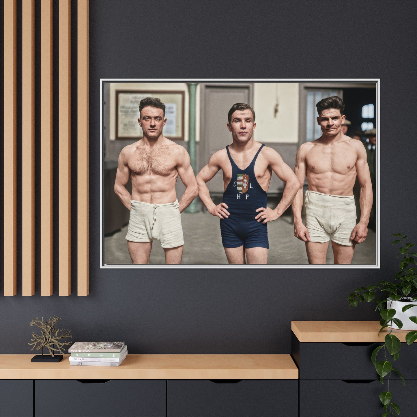 athlétisme 043 | Framed Vintage Photo - Matte Canvas
