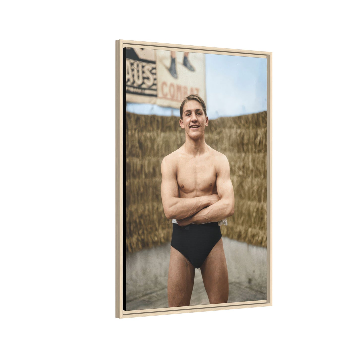 athlétisme 047 | Framed Vintage Photo - Matte Canvas