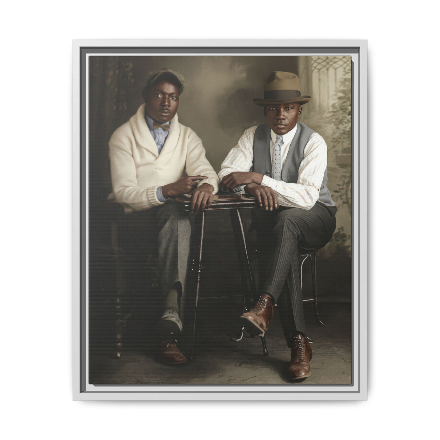 paire 047 | Framed Vintage Photo - Matte Canvas