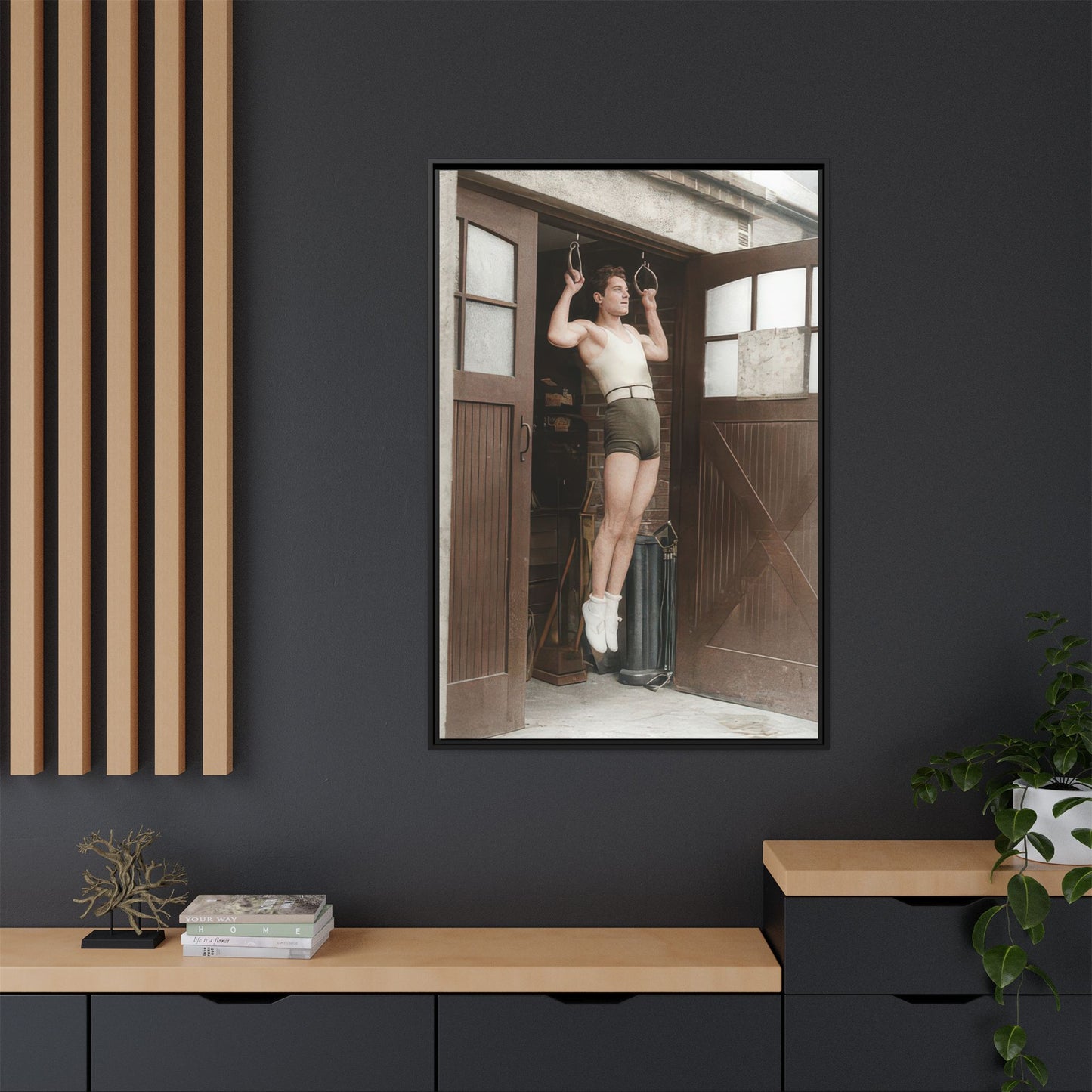 athlétisme 031 | Framed Vintage Photo - Matte Canvas