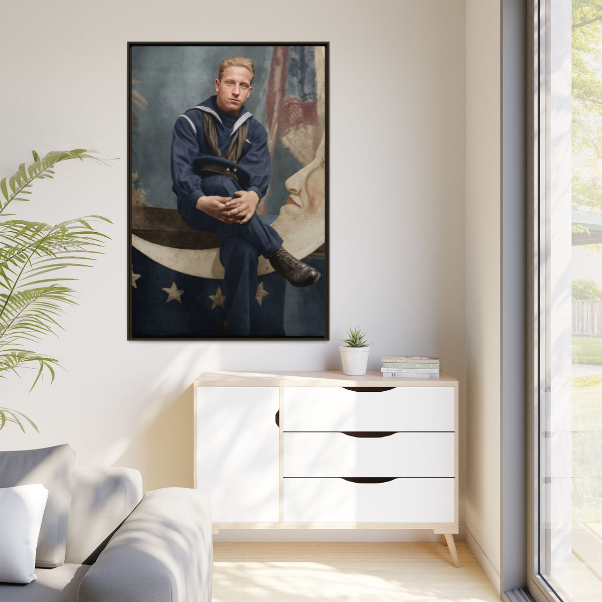 celibataire 016 | Framed Vintage Photo - Matte Canvas