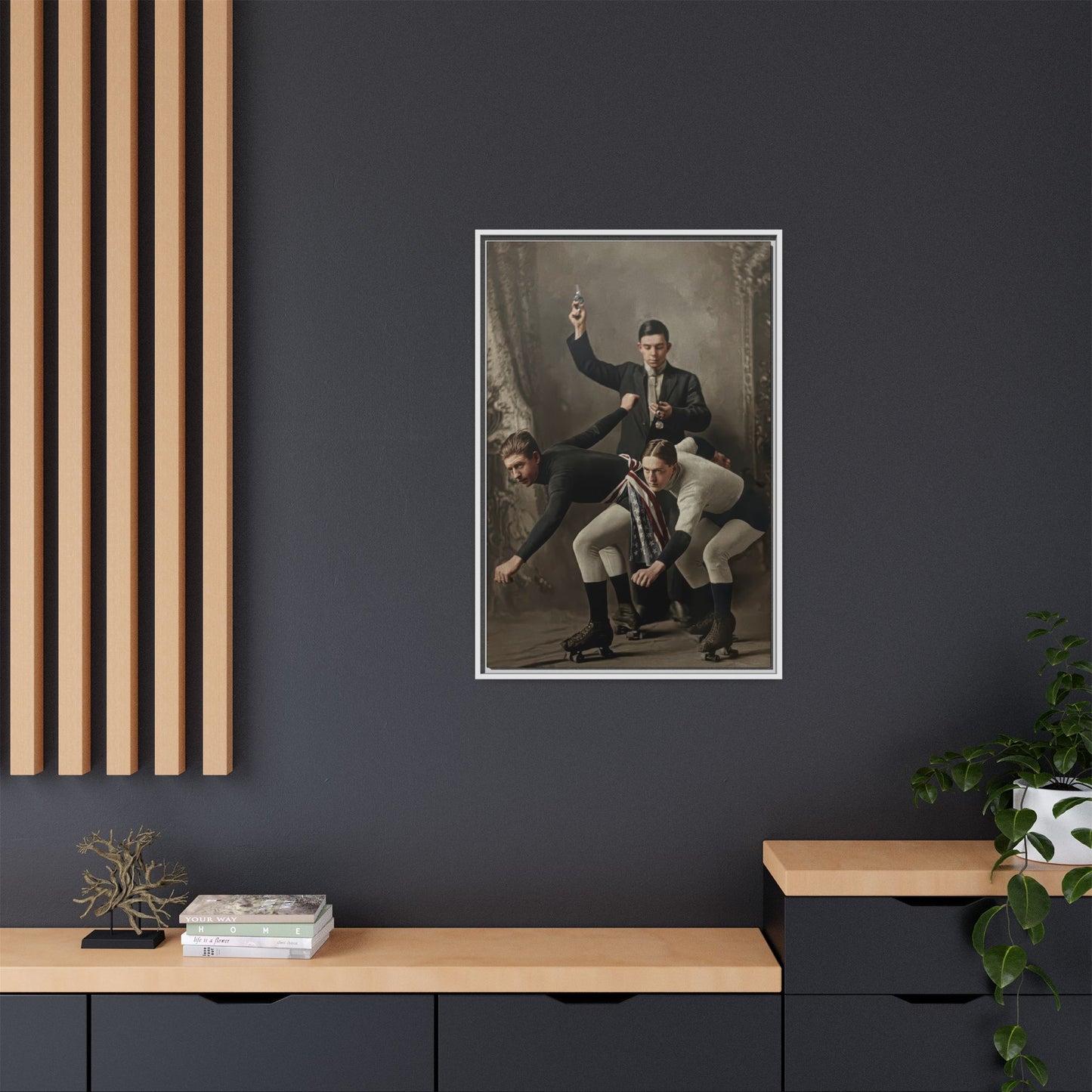 athlétisme 020 | Framed Vintage Photo - Matte Canvas
