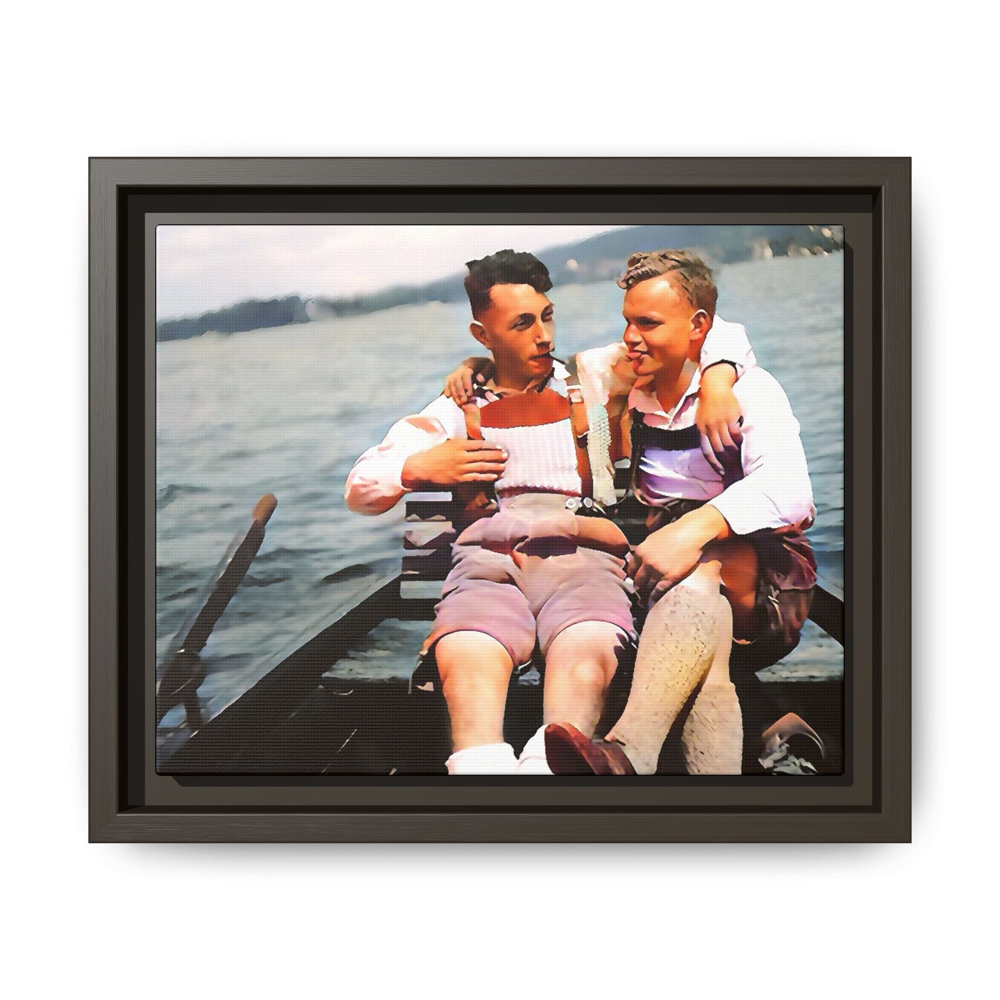 paire 026 | Framed Vintage Photo - Matte Canvas