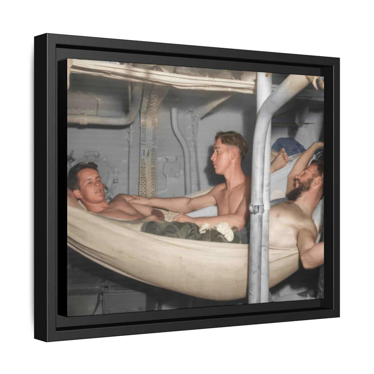 hommes 004 | Framed Vintage Photo - Matte Canvas