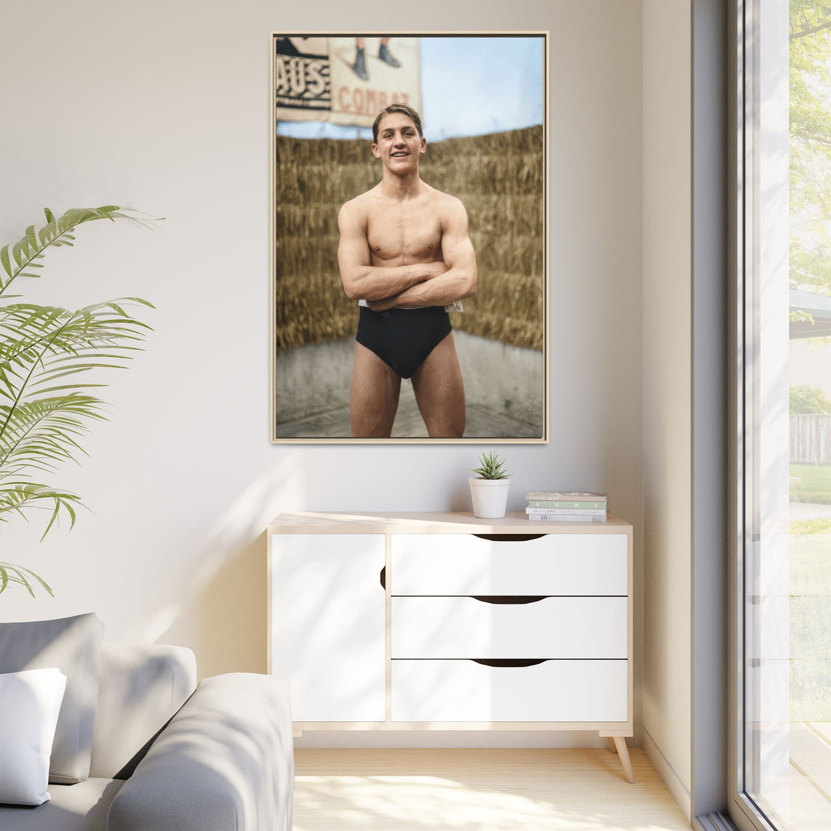 athlétisme 047 | Framed Vintage Photo - Matte Canvas