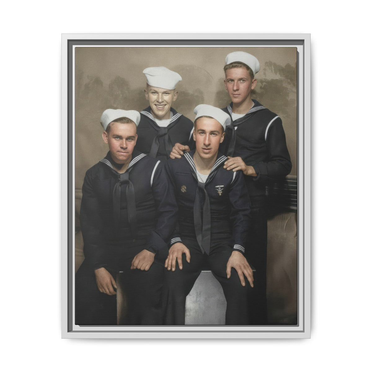 hommes 011 | Framed Vintage Photo - Matte Canvas