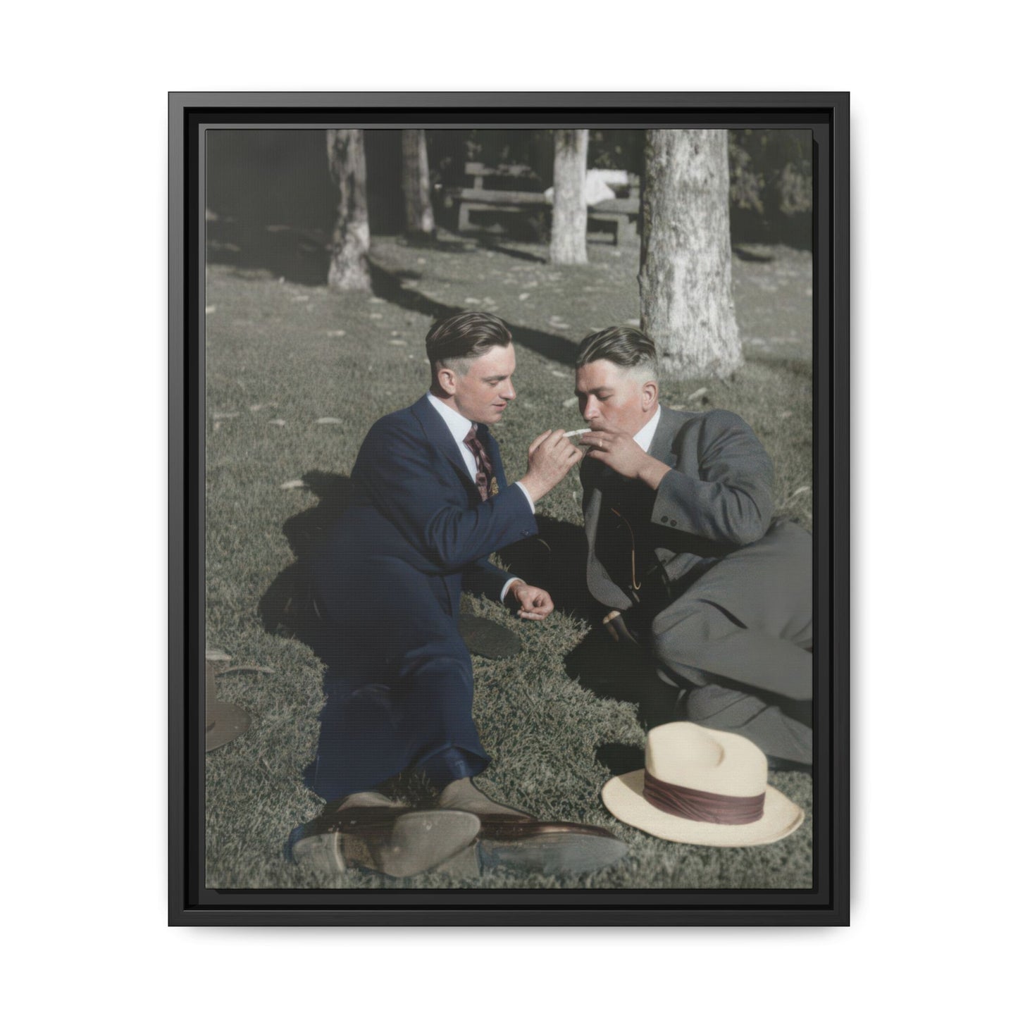 paire 072 | Framed Vintage Photo - Matte Canvas