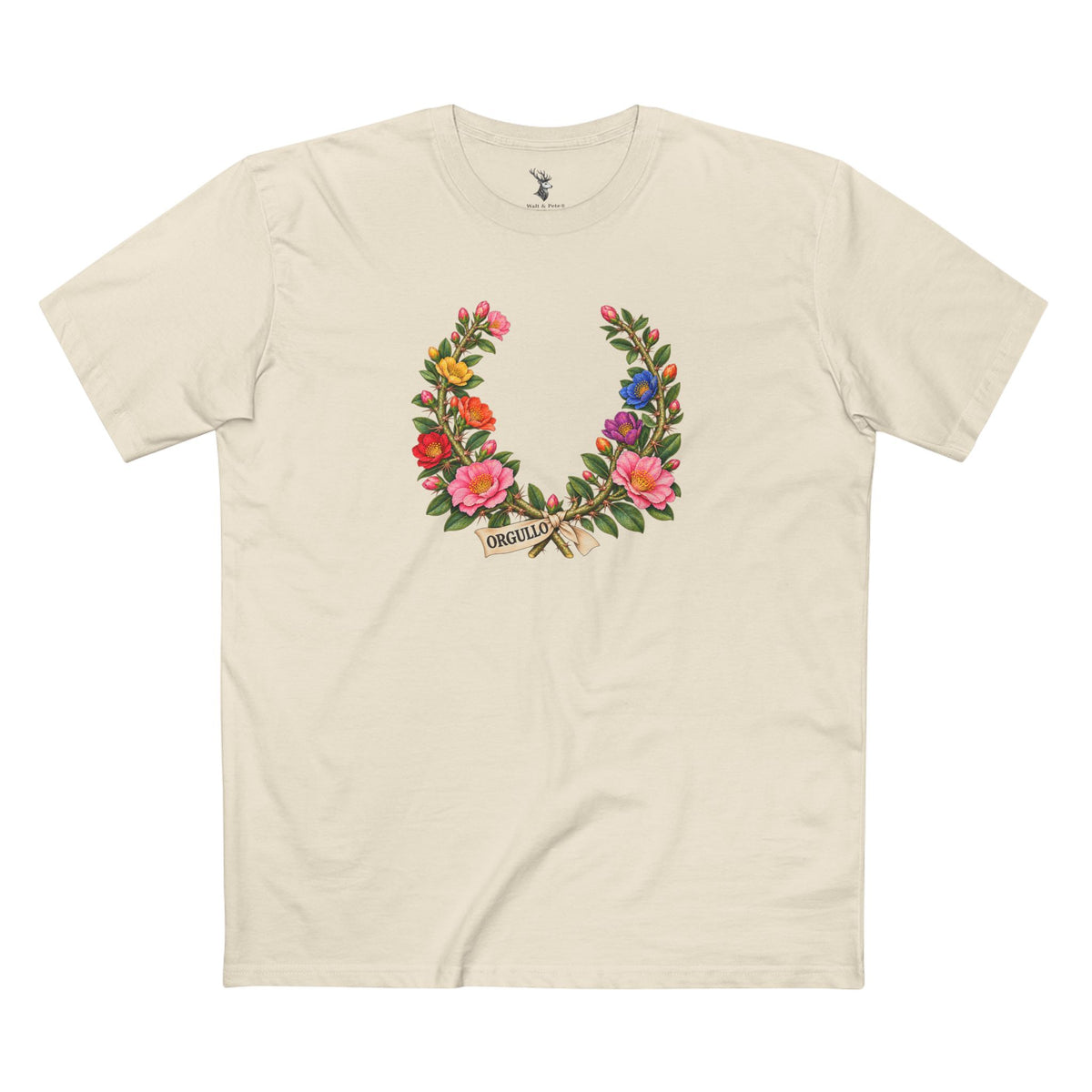 Dominican Bayahibe Rose Pride T-Shirt | ORGULLO Laurel Wreath Tee