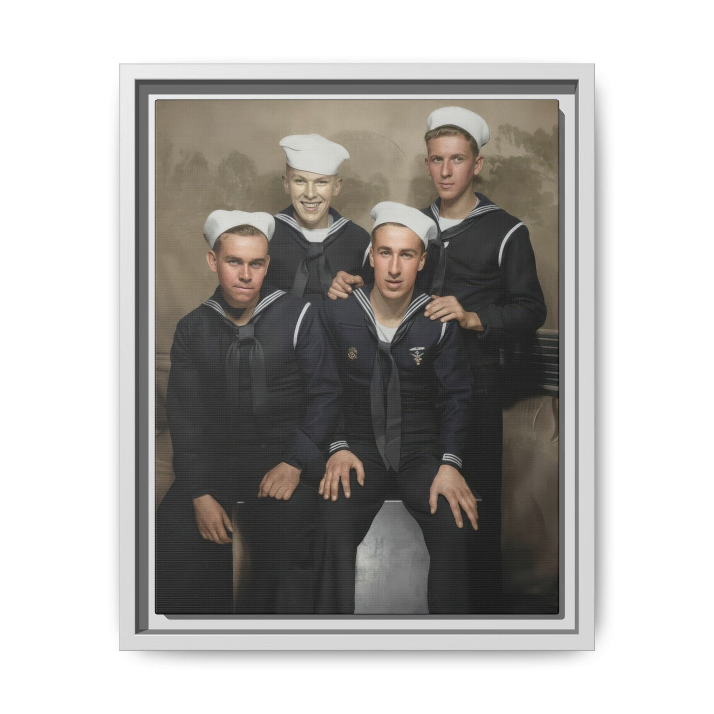 hommes 011 | Framed Vintage Photo - Matte Canvas