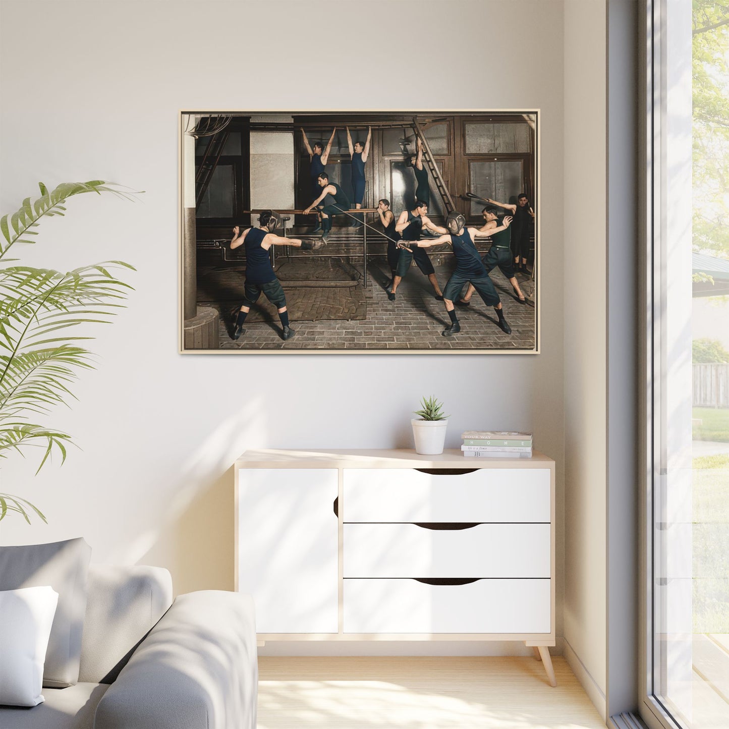 athlétisme 038 | Framed Vintage Photo - Matte Canvas