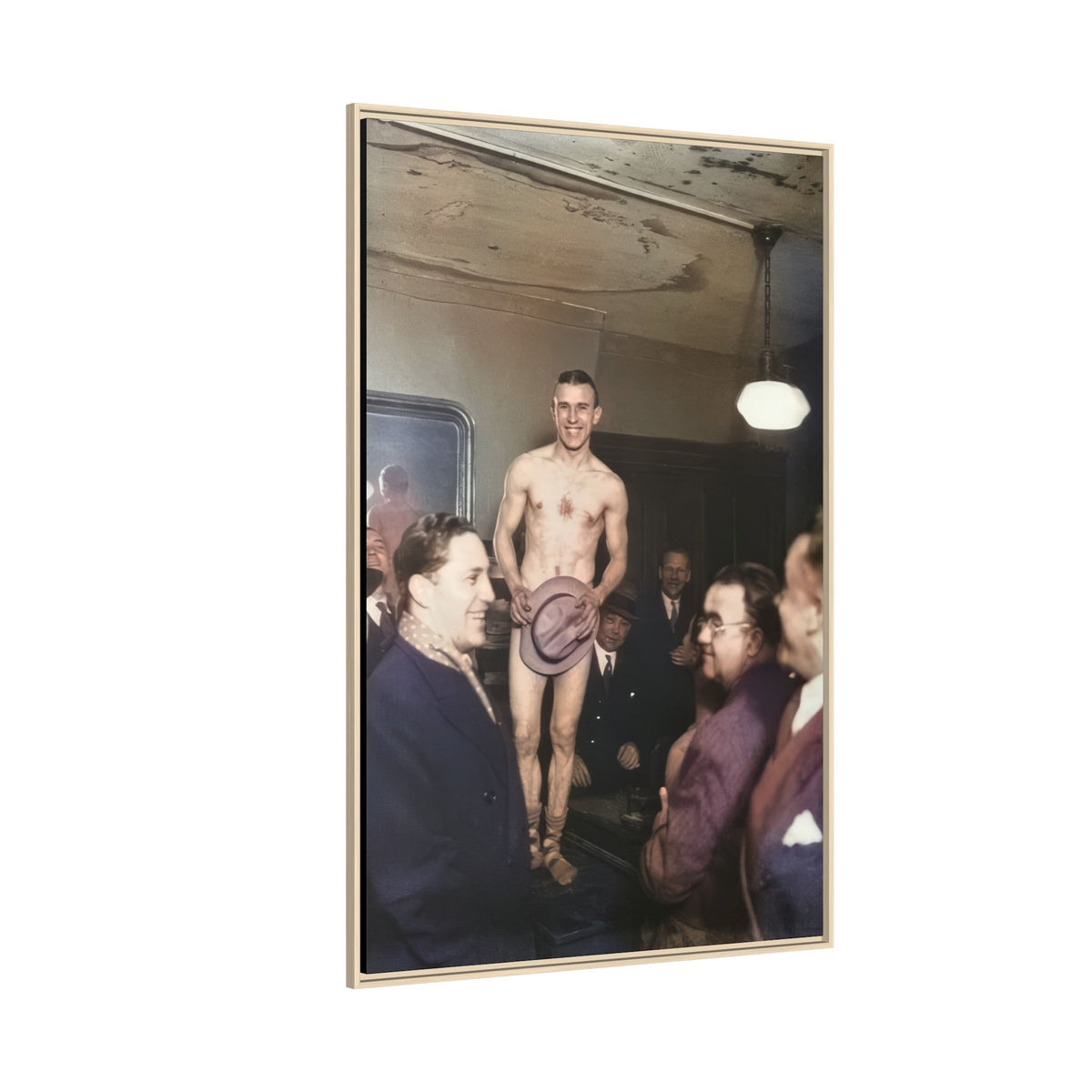 hommes 017 | Framed Vintage Photo - Matte Canvas