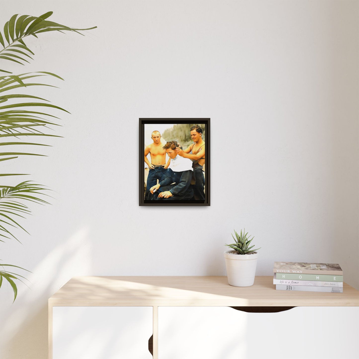 hommes 008 | Framed Vintage Photo - Matte Canvas