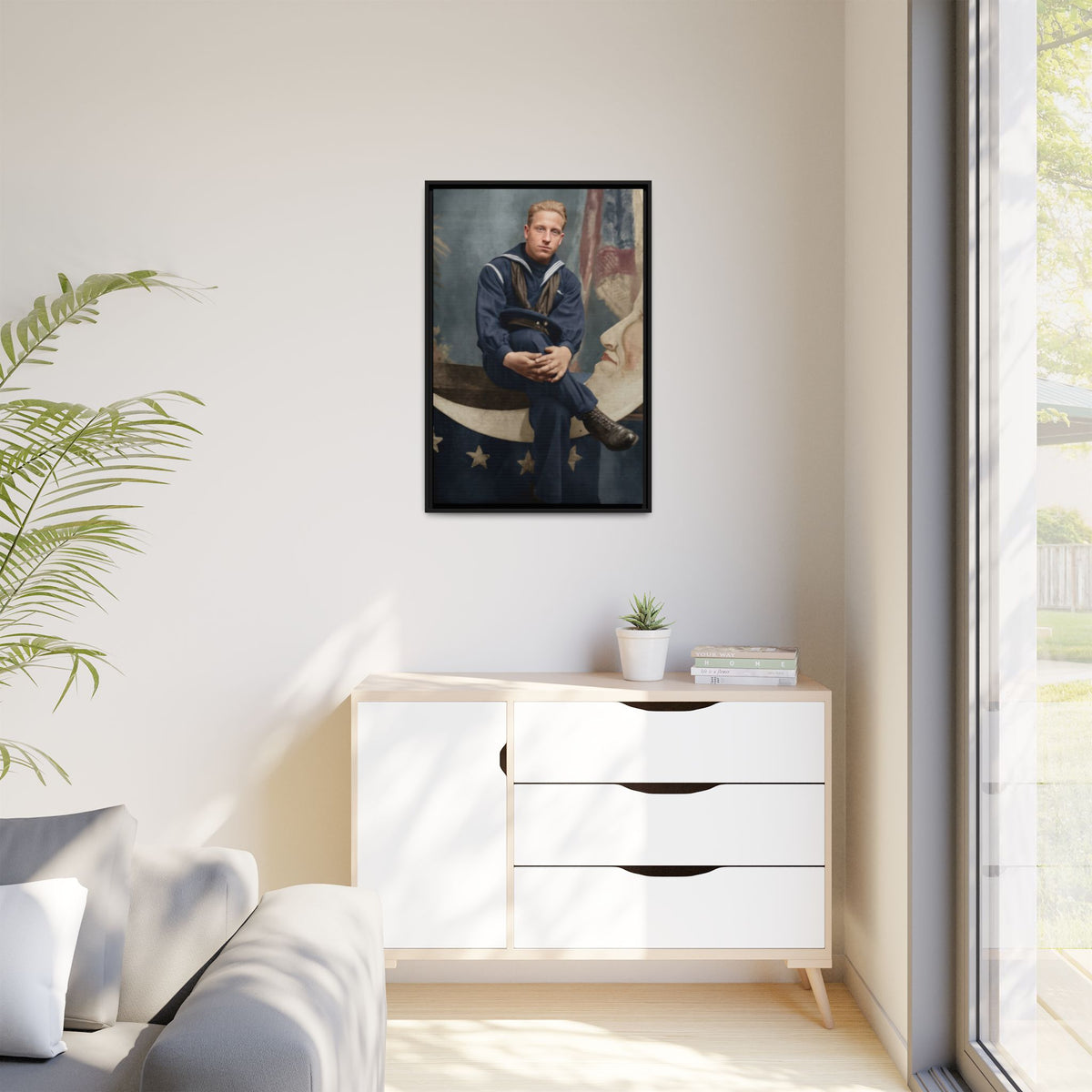 celibataire 016 | Framed Vintage Photo - Matte Canvas