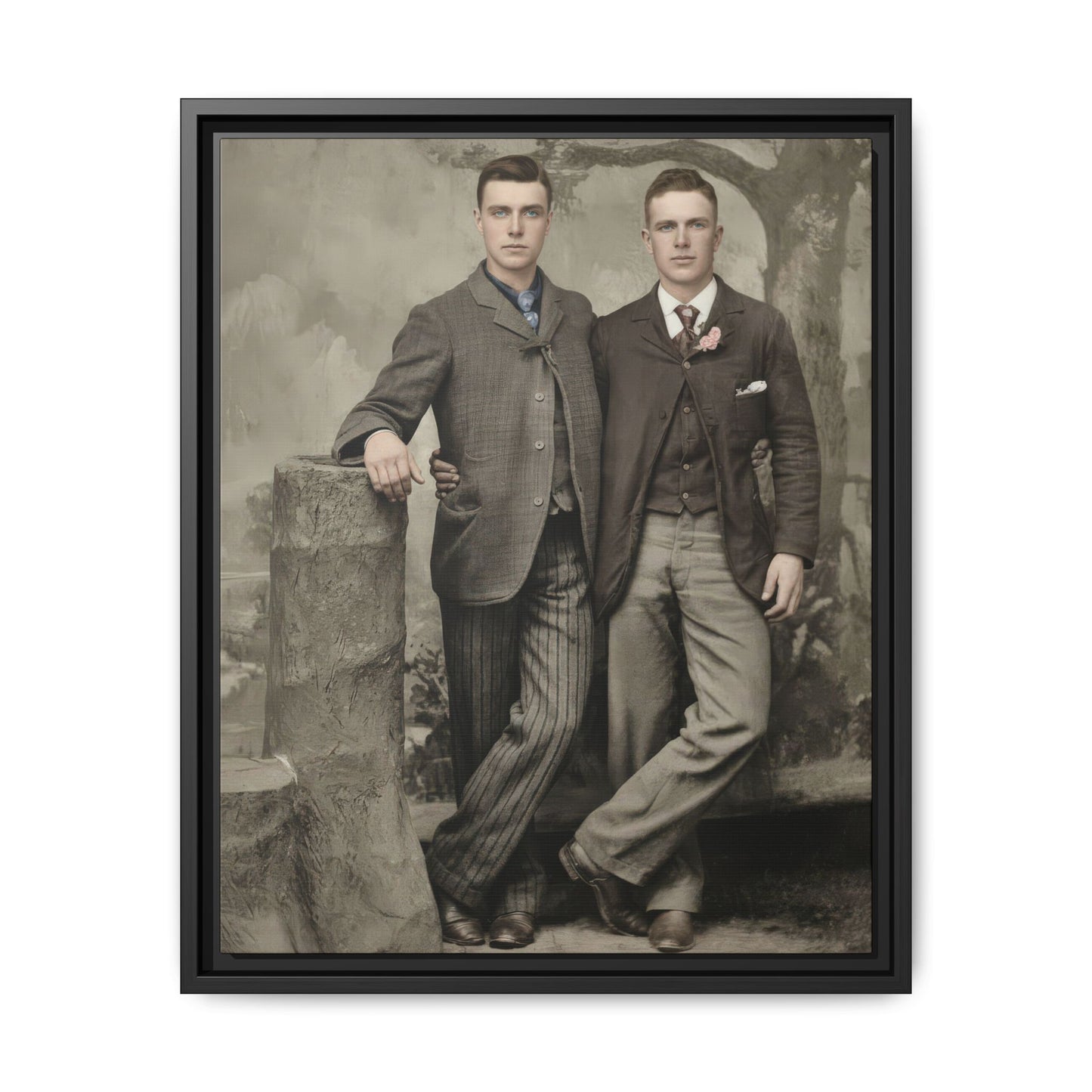 paire 059 | Framed Vintage Photo - Matte Canvas