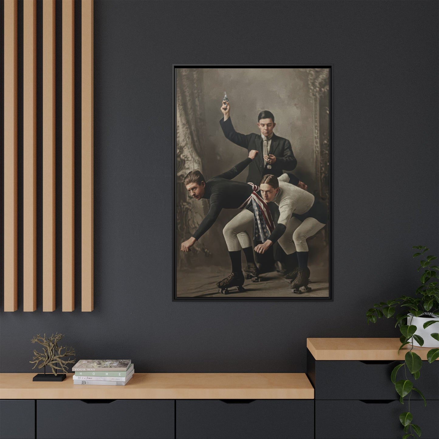 athlétisme 020 | Framed Vintage Photo - Matte Canvas