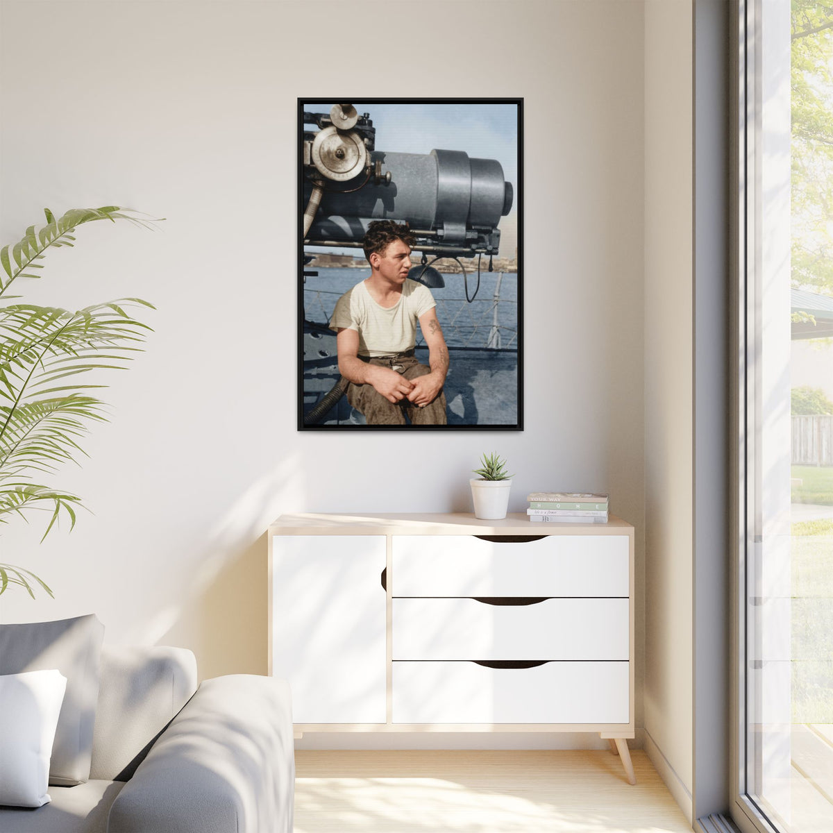 celibataire 026 | Framed Vintage Photo - Matte Canvas