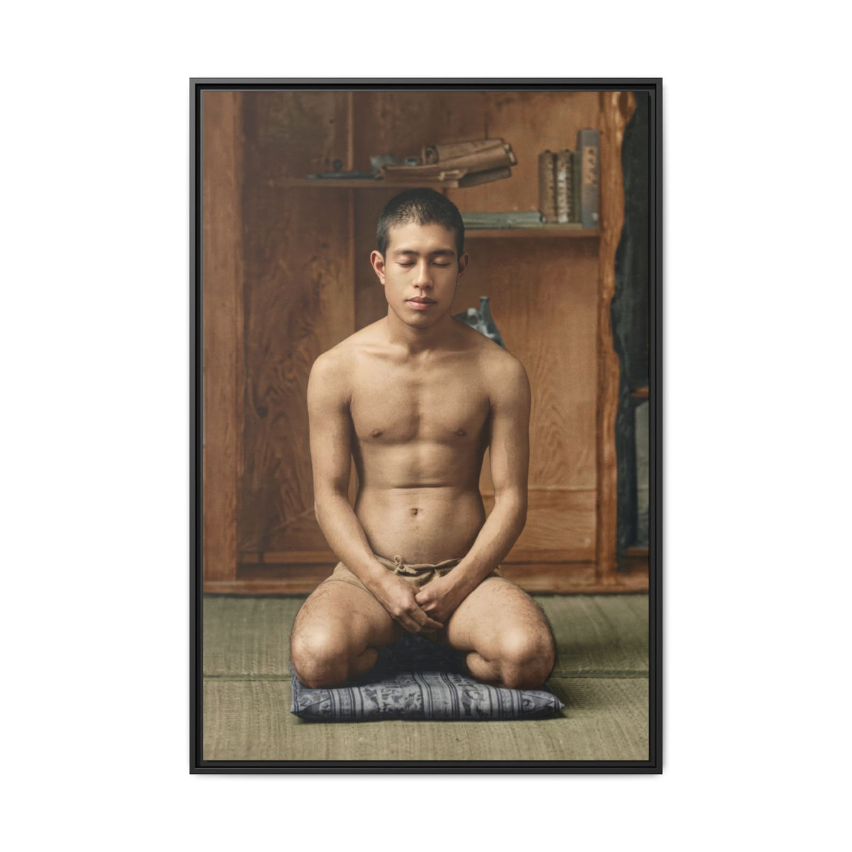 celibataire 025 | Framed Vintage Photo - Matte Canvas