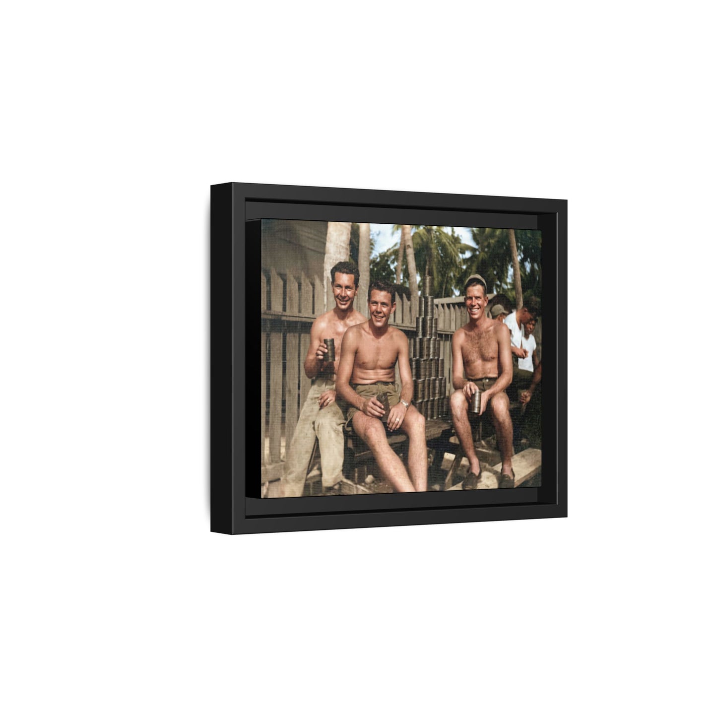 hommes 003 | Framed Vintage Photo - Matte Canvas