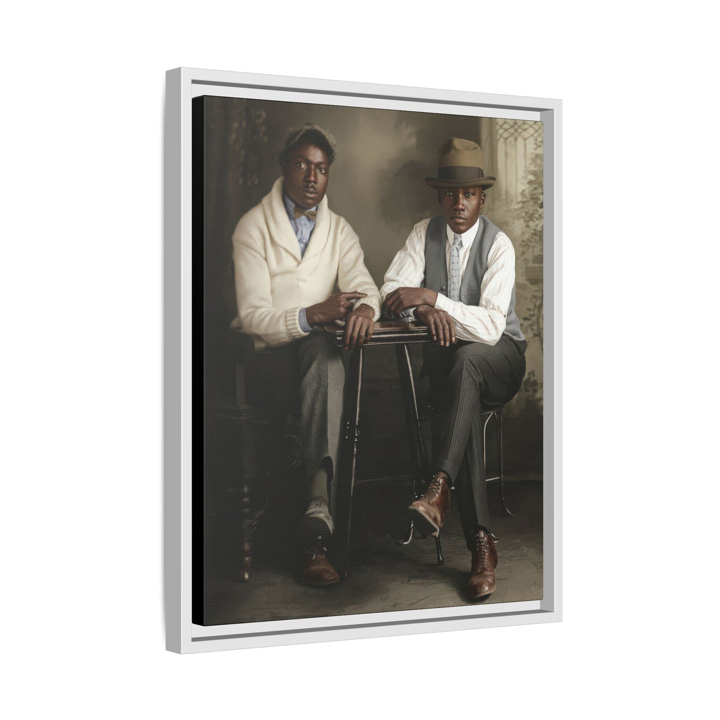 paire 047 | Framed Vintage Photo - Matte Canvas