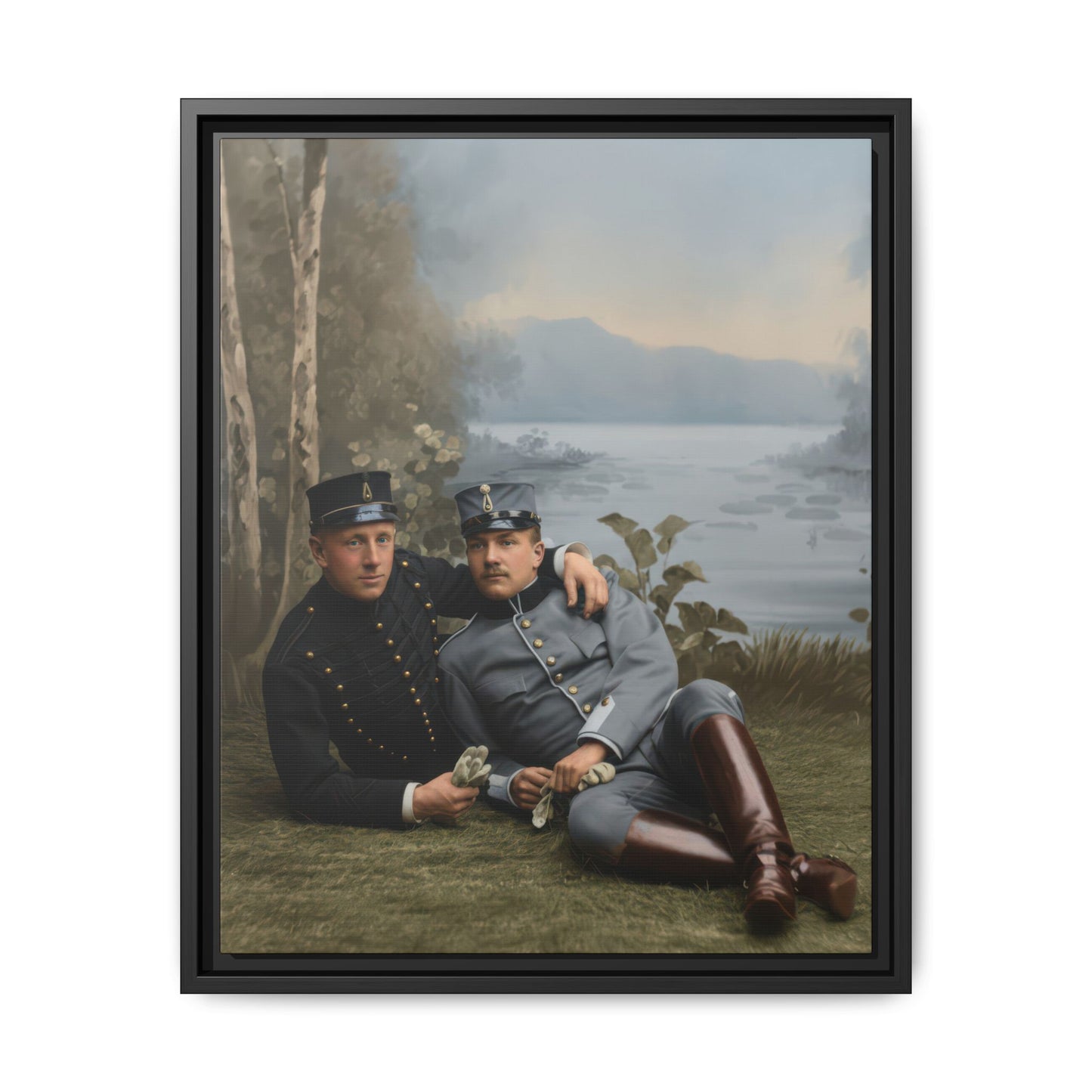 paire 129 | Framed Vintage Photo - Matte Canvas