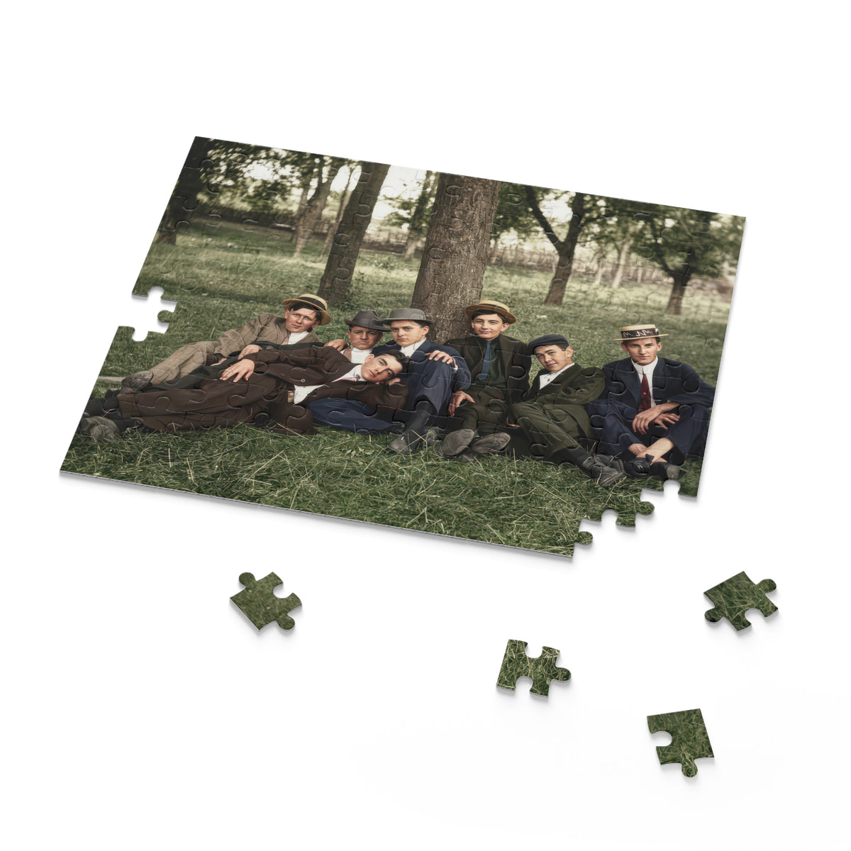 Seven Men Beneath the Trees Jigsaw Puzzle | LGBTQ+ Heritage | hommes 005