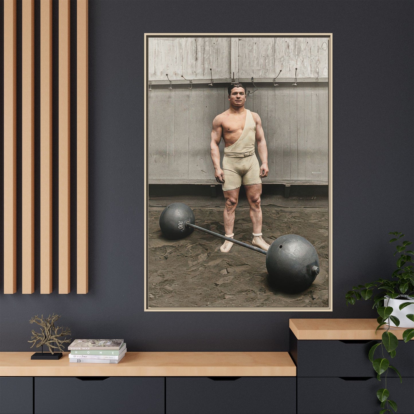 athlétisme 050 | Framed Vintage Photo - Matte Canvas