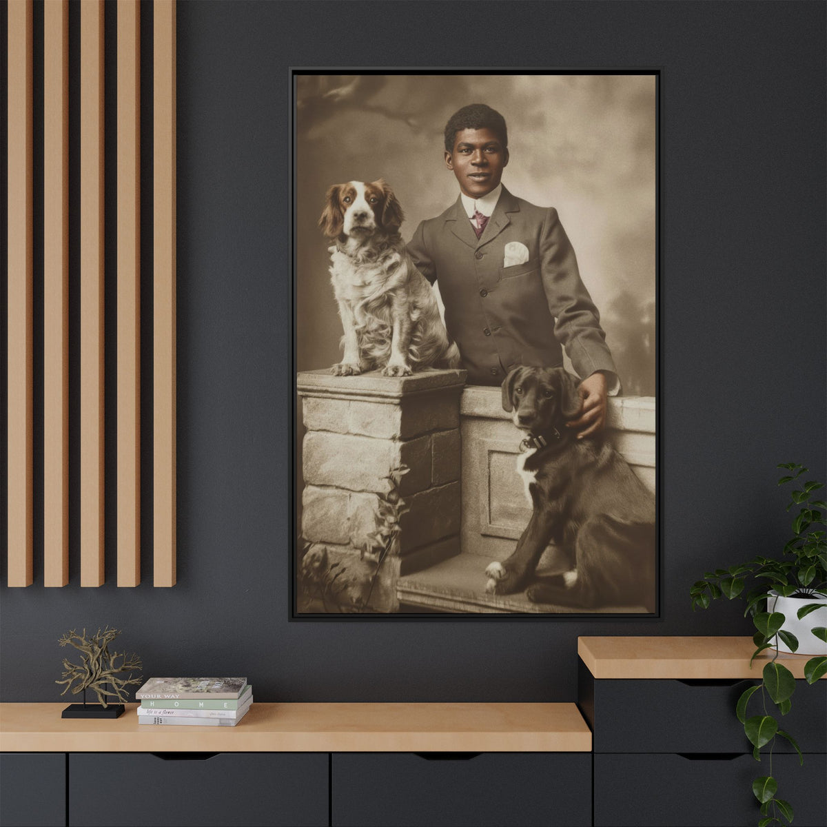 celibataire 009 | Framed Vintage Photo - Matte Canvas