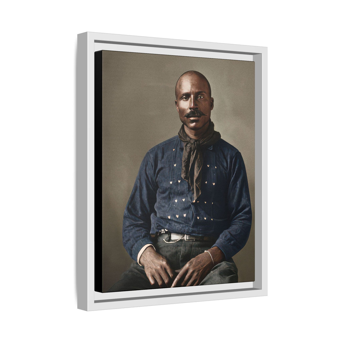 celibataire 017 | Framed Vintage Photo - Matte Canvas