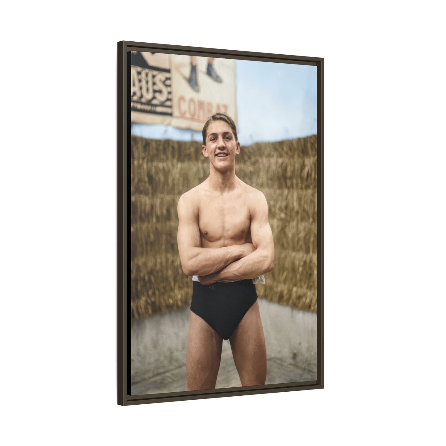 athlétisme 047 | Framed Vintage Photo - Matte Canvas