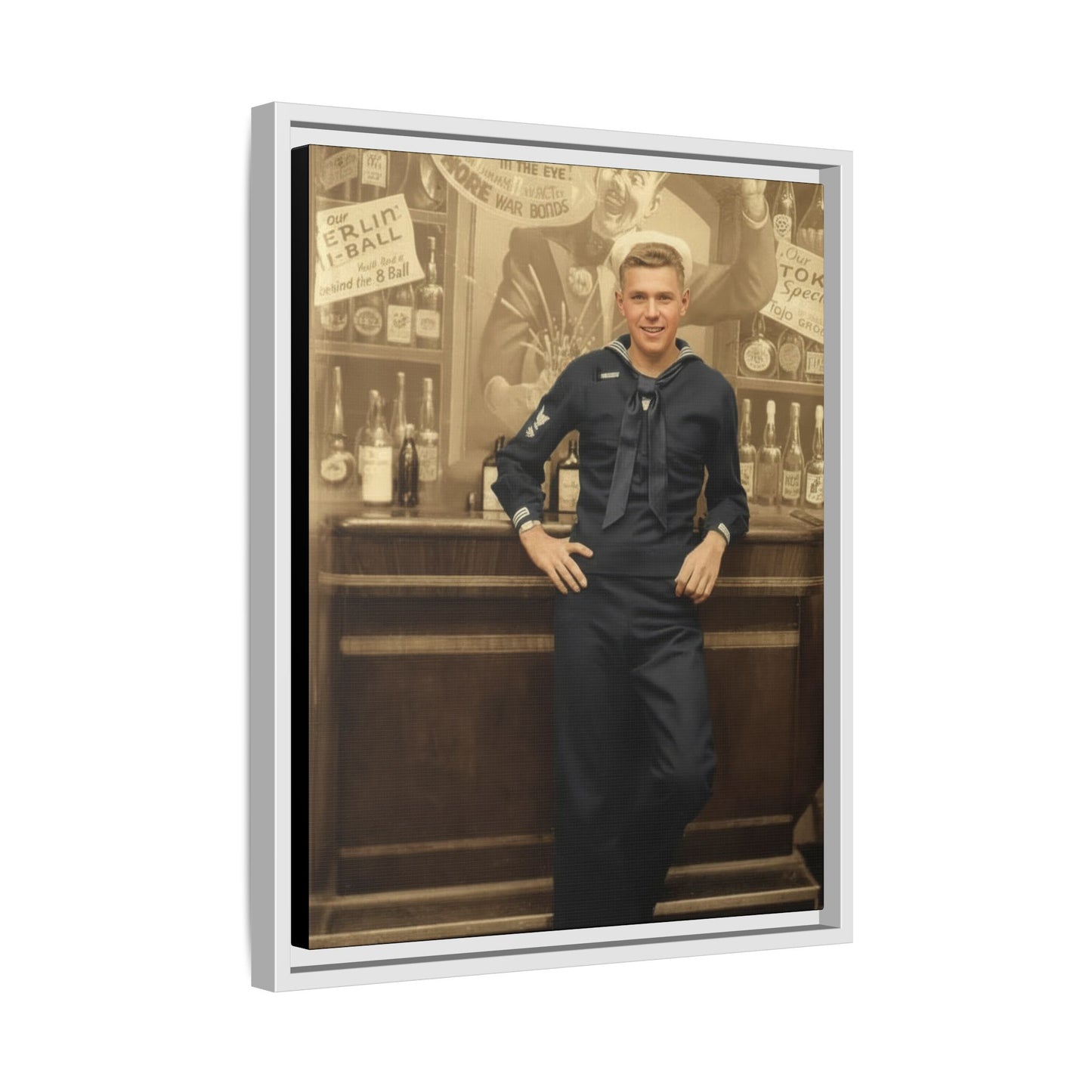 celibataire 006 | Framed Vintage Photo - Matte Canvas