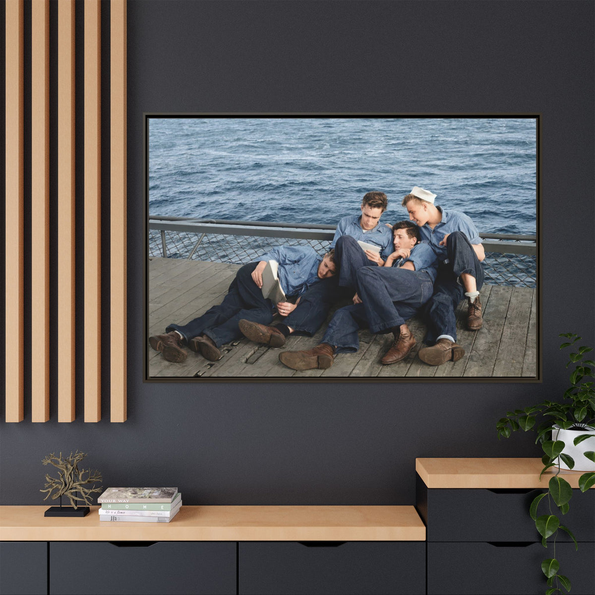 hommes 025 | Framed Vintage Photo - Matte Canvas