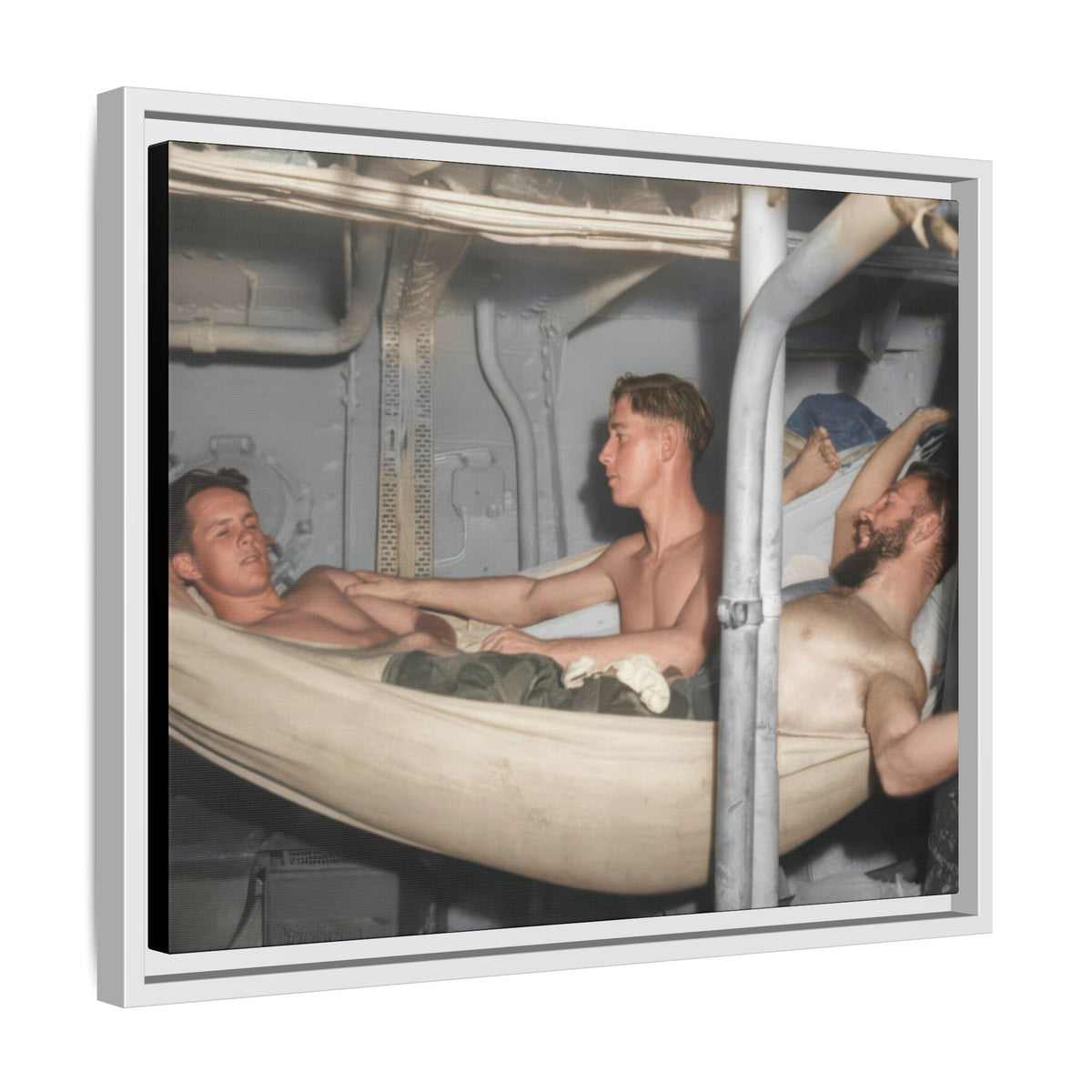 hommes 004 | Framed Vintage Photo - Matte Canvas