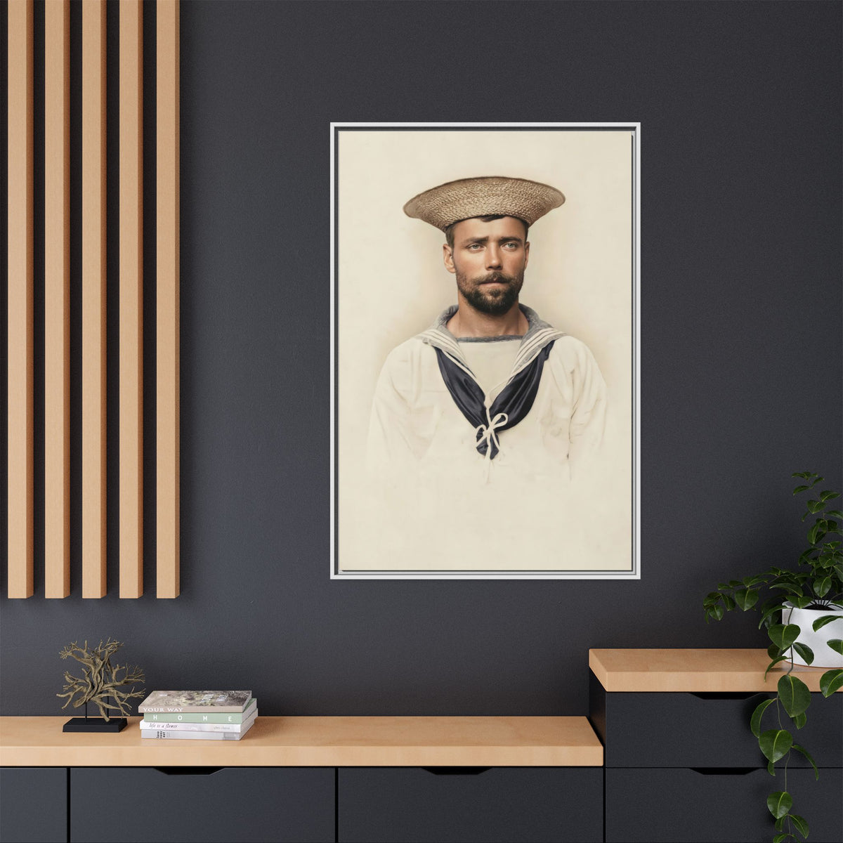 celibataire 020 | Framed Vintage Photo - Matte Canvas