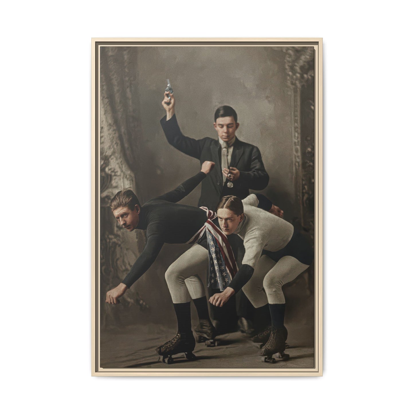 athlétisme 020 | Framed Vintage Photo - Matte Canvas