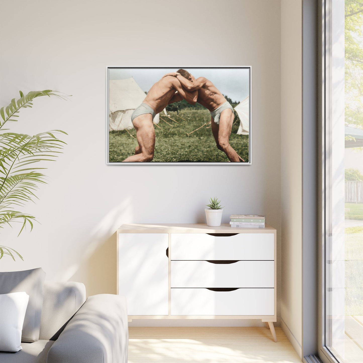 athlétisme 019 | Framed Vintage Photo - Matte Canvas